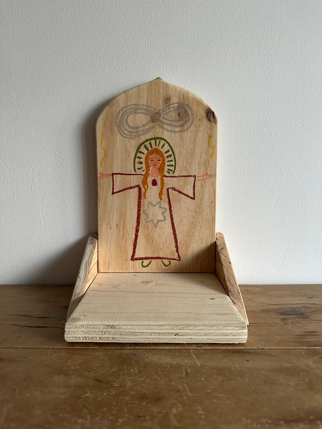 Altaar - Handgemaakt kunstwerk van gerecycled hout