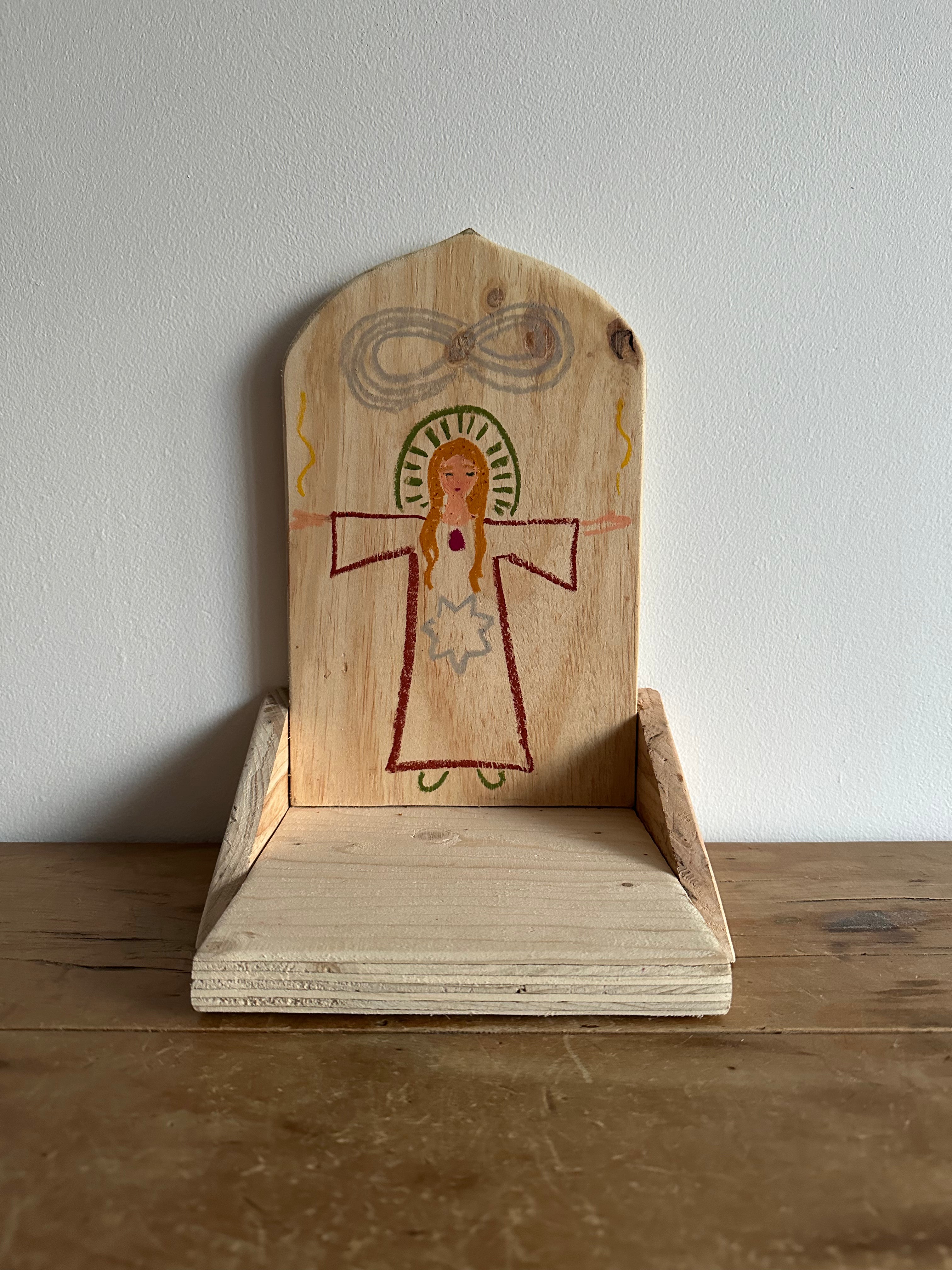 Altaar - Handgemaakt kunstwerk van gerecycled hout