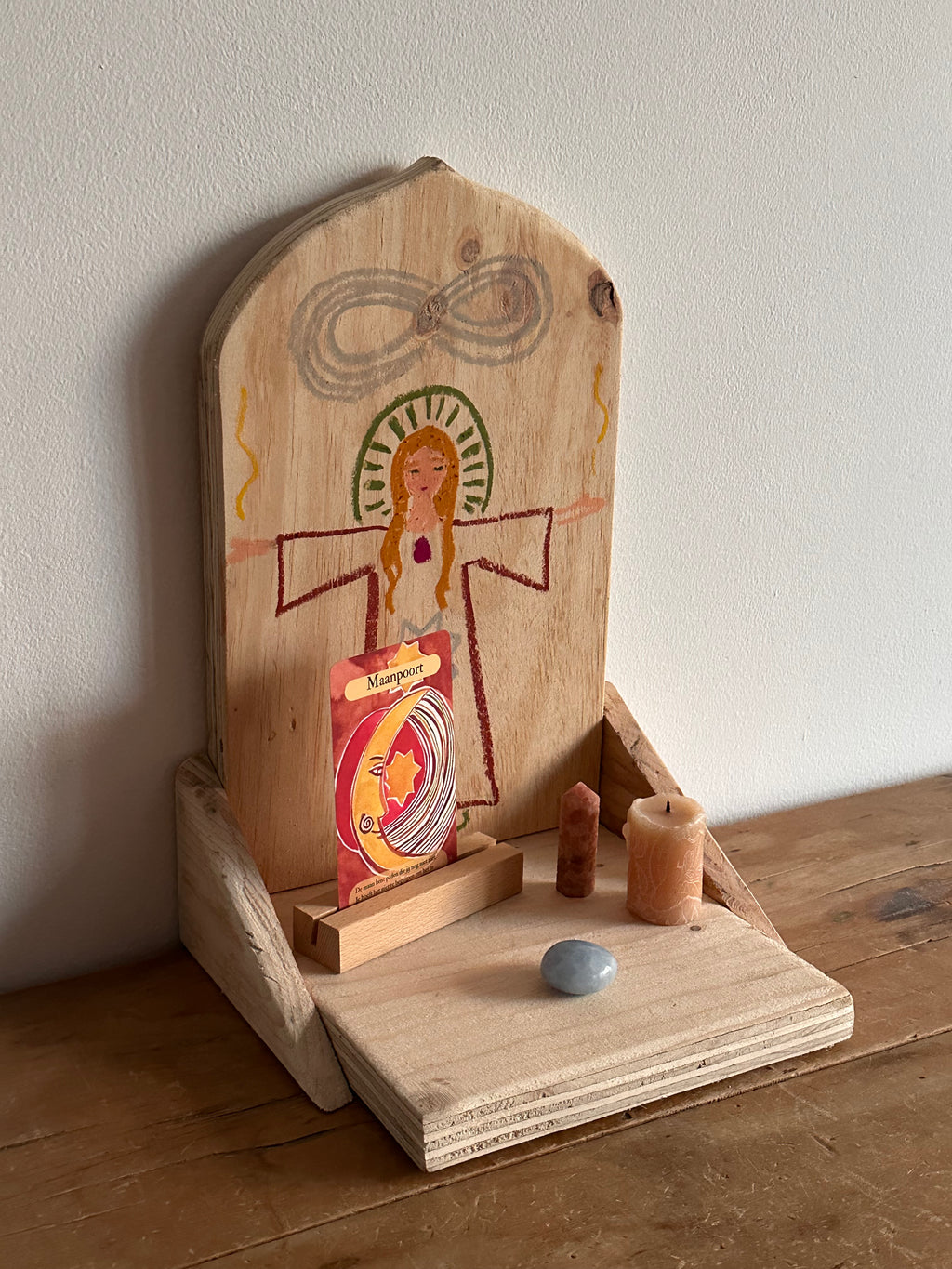 Altaar - Handgemaakt kunstwerk van gerecycled hout